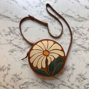 Portland Leather Circle Crossbody Bag